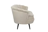 Диван ракушка для гостиниц Pearl Triple Taupe на черных ножках №2