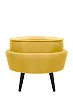 Пуф Pearl Adorn Yellow на черных ножках №0