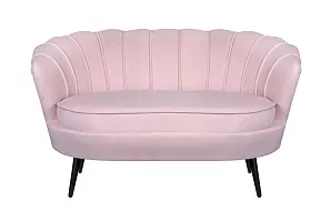 купить красивый Диван ракушка Pearl Double Pink на черных ножках