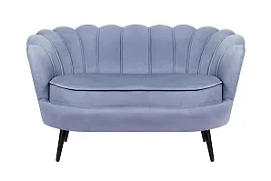 заказать Диван ракушка Pearl Double Blue на черных ножках