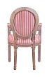 Мягкий стул с подлокотниками Volker Arm Pink Pinstripe №3