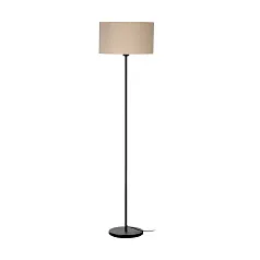 купить красивые 900862 Торшер с ножным выключателем FENIGLIA, 1X40W (E27), H1510, сталь, черный / текстиль, лен, беж в интернет-магазине
