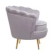 Низкое кресло ракушка Pearl Grey №2