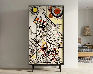 Шкаф двухдверный "Эмерсон (Emerson)" by Kandinsky арт EM091/Print_01 на заказ в интернет-магазине