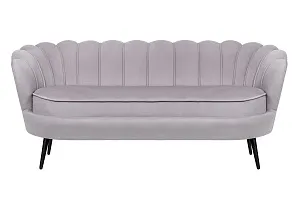 купить красивый Дизайнерский диван для гостиниц Pearl Triple Grey на черных ножках в интернет-магазине