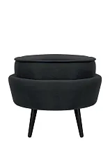 красивые Пуф Pearl Adorn Black на черных ножках в интернет-магазине
