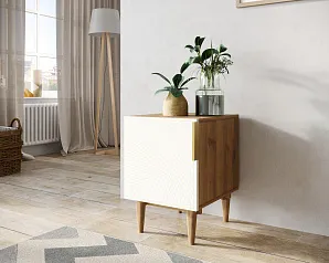 купить красивые Тумбочка с дверкой "Лайн (Line)" LN08/GR1/beige