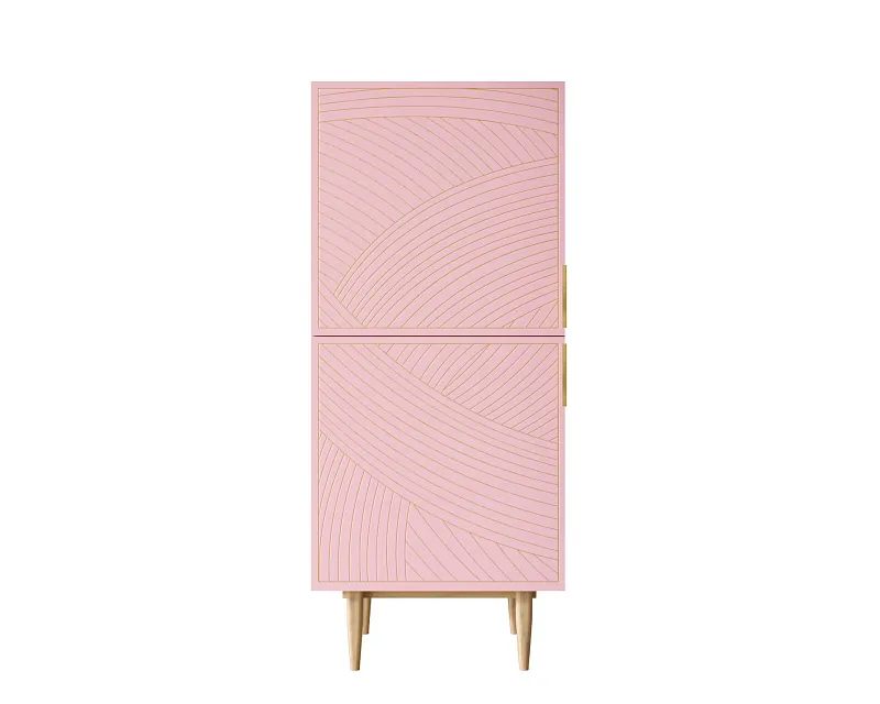 Вертикальный комод с двумя дверками "Лайн (Line)" LN05/GR1/pink в Москве Вертикальный комод с двумя дверками "Лайн (Line)" LN05/GR1/pink