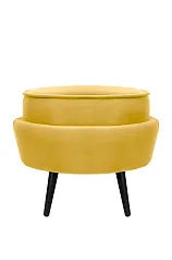 купить Пуф Pearl Adorn Yellow на черных ножках в интернет-магазине
