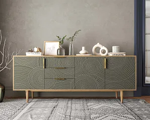 красивые Комод "Лайн (Line)" удлиненный R25/browngrey на заказ
