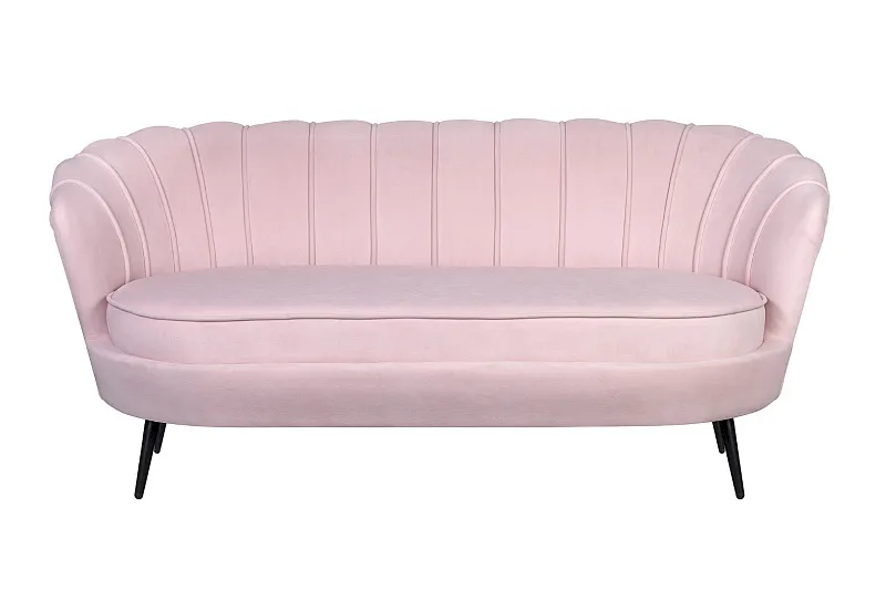 Дизайнерский диван Pearl Triple Pink на черных ножках в Москве Дизайнерский диван Pearl Triple Pink на черных ножках