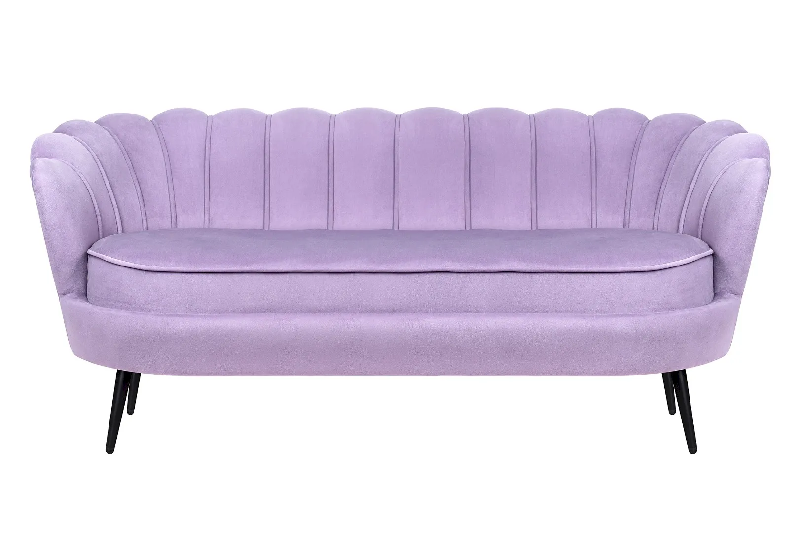 красивый Диван ракушка для гостиниц Pearl Triple Purple на черных ножках