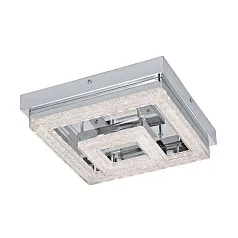 95659 Светодиодный потолочный светильник FRADELO, 12W (LED), 240х240, сталь, хром/пластик с кристал., хром в интерьере