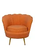 Низкое кресло ракушка Pearl Orange Boucle №0