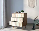 Комод "Бербер (Berber)" три ящика 45 принт арт BB40/Print_45 №1