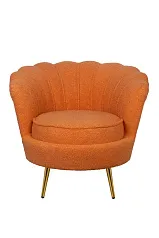 заказать Низкое кресло ракушка Pearl Orange Boucle в интернет-магазине