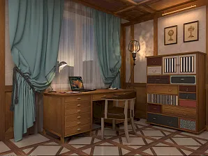 стильные Рабочий кабинет "Gouache" арт gouache-098