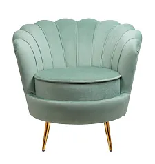 фото Низкое кресло ракушка Pearl Green
