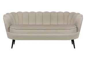 купить Диван ракушка для гостиниц Pearl Triple Taupe на черных ножках в интернет-магазине