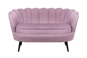 купить стильный Дизайнерский двухместный диван Pearl Double Pink на черных ножках