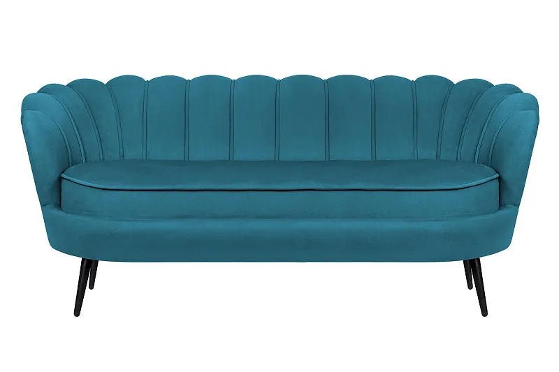 Диван для гостиниц Pearl Triple Marine Velvet на черных ножках в Москве Диван для гостиниц Pearl Triple Marine Velvet на черных ножках