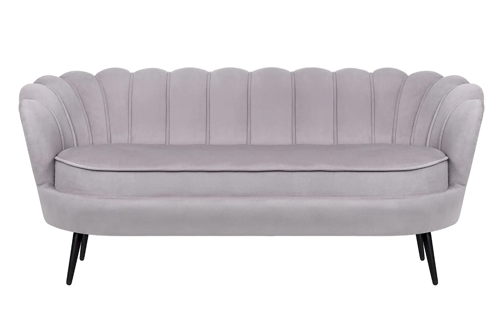 Дизайнерский диван для гостиниц Pearl Triple Grey на черных ножках в интернет-магазине