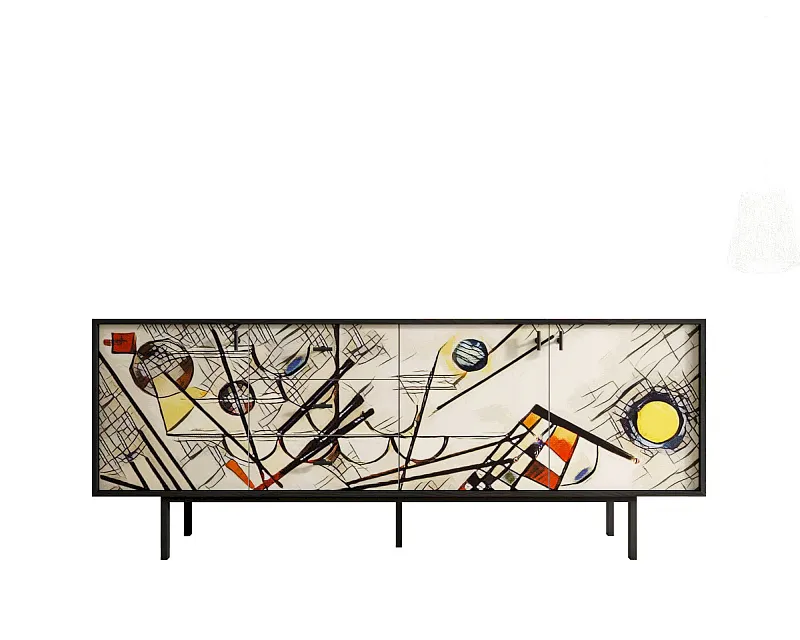 Комод с тремя дверками и тремя ящиками "Эмерсон (Emerson)" by Kandinsky арт EM07/Print_01
