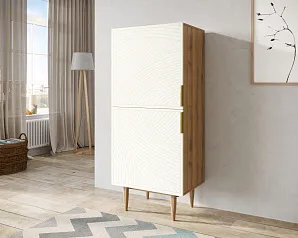 заказать Вертикальный комод с двумя дверками "Лайн (Line)" LN05/GR1/beige
