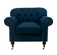 Классическое кресло Kavita Dark Blue №0