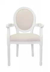 красивый Мягкий стул с подлокотниками Volker Arm Beige and White на заказ
