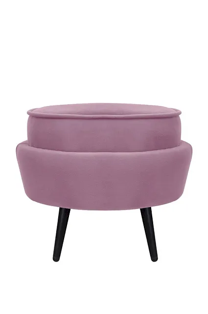 Пуф Pearl Adorn Pink на черных ножках в Москве Пуф Pearl Adorn Pink на черных ножках