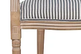 Мягкий стул с подлокотниками Volker Arm Black Pinstripe №5