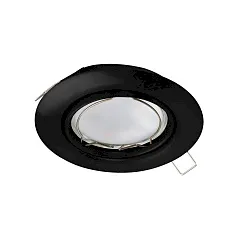 900751 Встраиваемый светильник PENETO, 4,6W (GU10), ?87, сталь, черный в интерьере