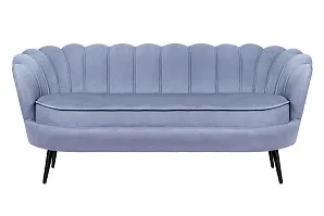 купить Диван ракушка для гостиниц Pearl Triple Blue на черных ножках в интернет-магазине