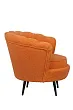 Низкое кресло ракушка Pearl Orange Boucle на черных ножках №2