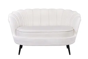 стильный Диван ракушка Pearl Double Beige на черных ножках на заказ