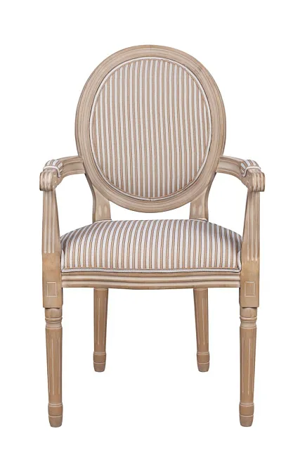 Мягкий стул с подлокотниками Volker Arm Orange Pinstripe в Москве Мягкий стул с подлокотниками Volker Arm Orange Pinstripe