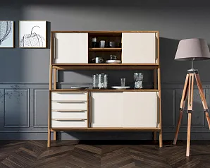 фото Буфет "Бруни (Bruni) с белыми фасадами" широкий арт BR37WH