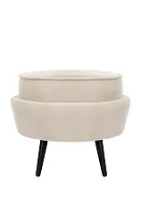 купить красивые Пуф Pearl Adorn Beige на черных ножках
