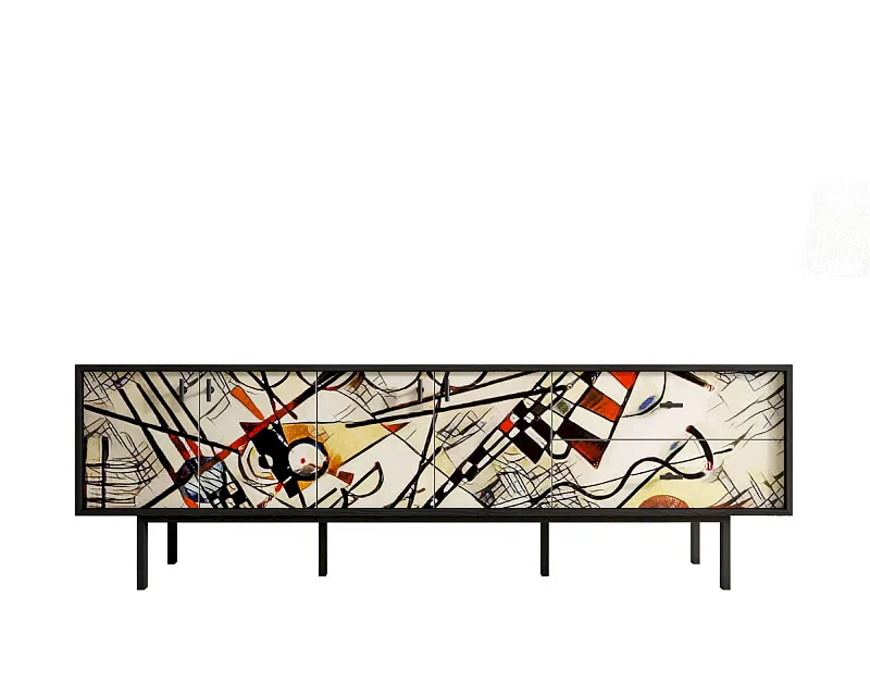Комод с четырьмя дверками и двумя ящиками "Эмерсон (Emerson)" by Kandinsky арт EM04/Print_01 в Москве Комод с четырьмя дверками и двумя ящиками "Эмерсон (Emerson)" by Kandinsky арт EM04/Print_01