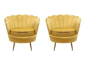 красивое Комплект кресел ракушка Pearl Yellow