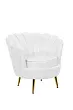 Низкое кресло ракушка Pearl White №1