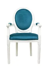 купить стильный Мягкий стул с подлокотниками Volker Arm Blue and White