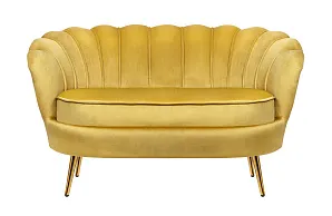 заказать стильные Дизайнерский двухместный диван Pearl Double Yellow