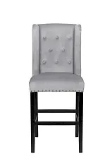 красивый Дизайнерский барный стул Skipton Grey Velvet