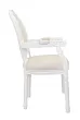 Мягкий стул с подлокотниками Volker Arm Beige and White №1