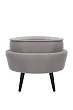 Пуф Pearl Adorn Grey на черных ножках №0