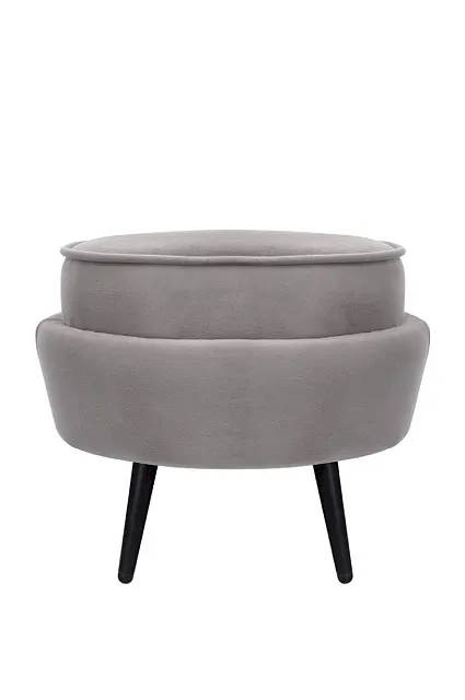 Пуф Pearl Adorn Grey на черных ножках в Москве Пуф Pearl Adorn Grey на черных ножках