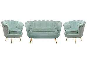 Комплект кресел и дивана ракушка Pearl Double Green на заказ