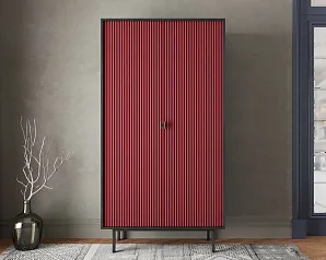 красивый Шкаф двухдверный "Эмерсон (Emerson)" арт EM091/red/L на заказ